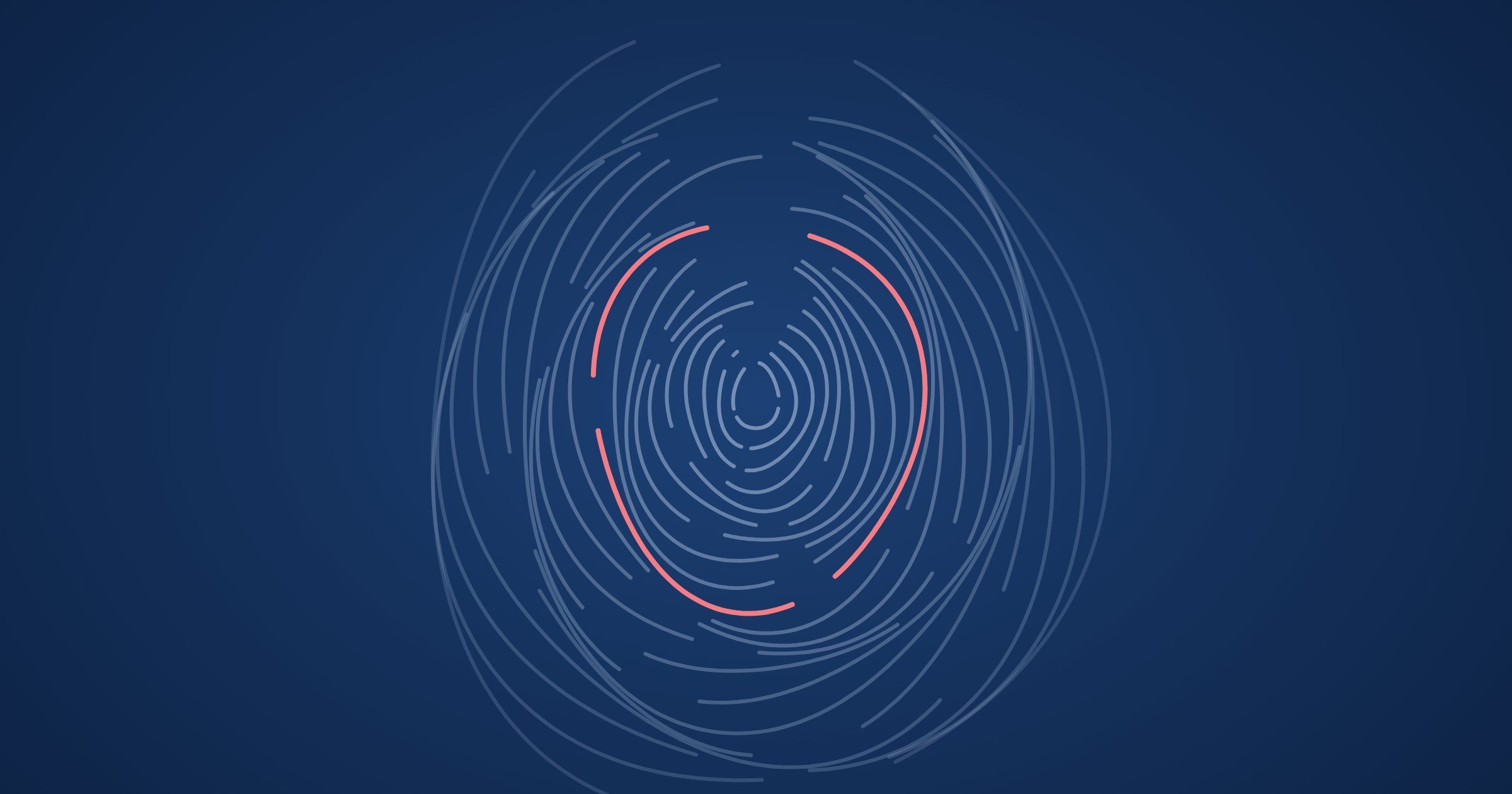 Abstract fingerprint lines on navy